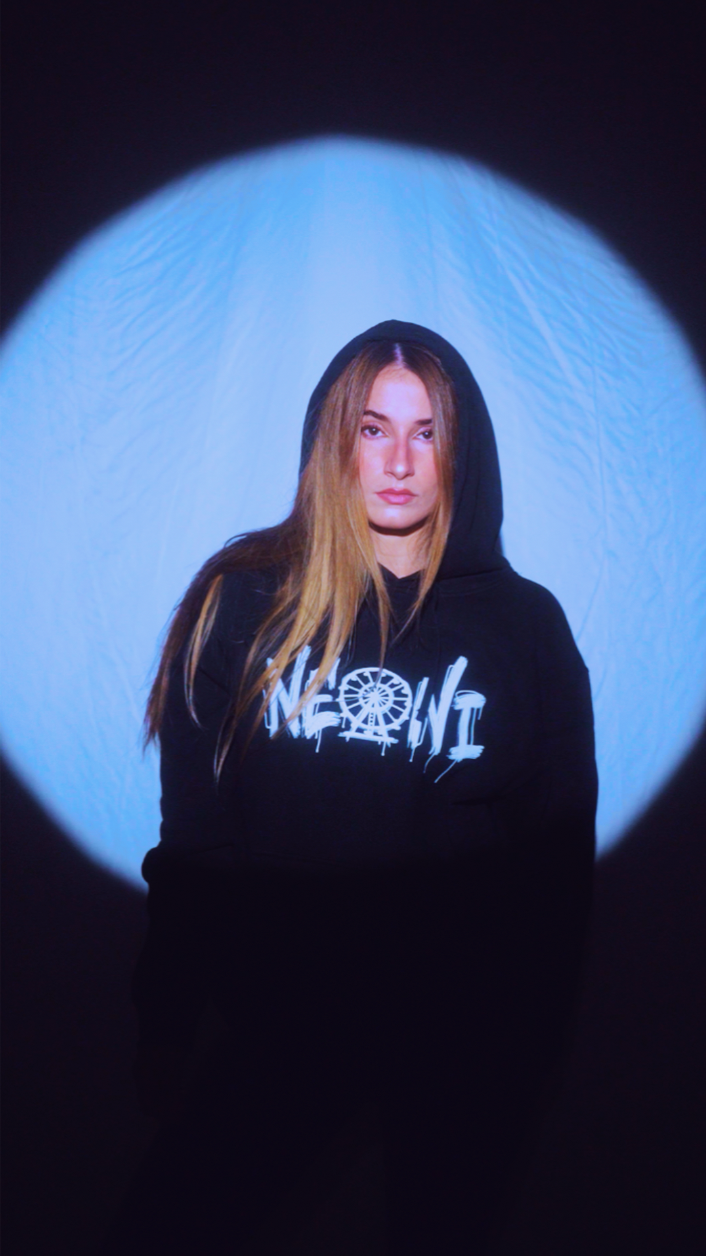 Black Ferris Wheel Logo Hoodie