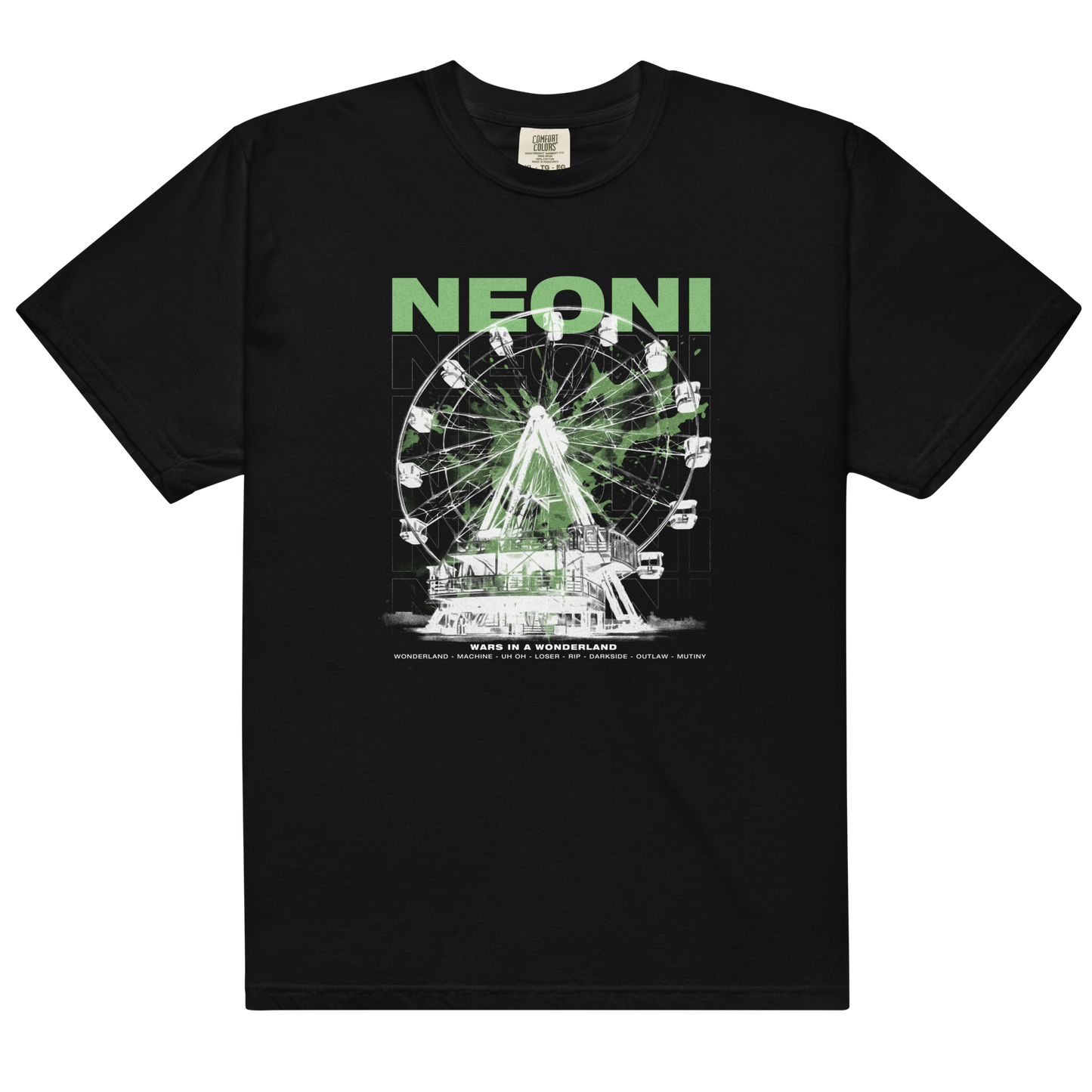 Neoni Wars in a Wonderland Tee Green